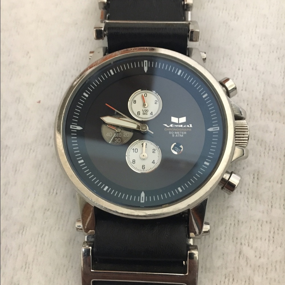 Vestal Plexi Leather Watch.