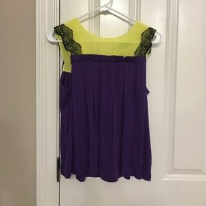 Purple and gold top