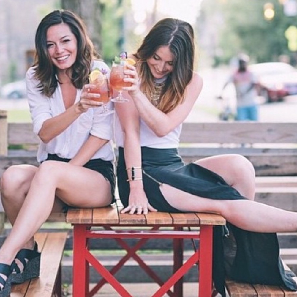 Stone cold fox double-slit floor length maxi skirt