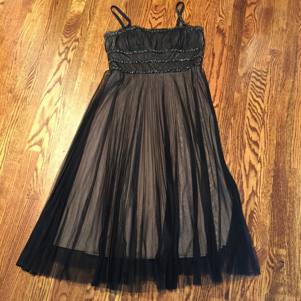 BCBG Black Pleated Dress