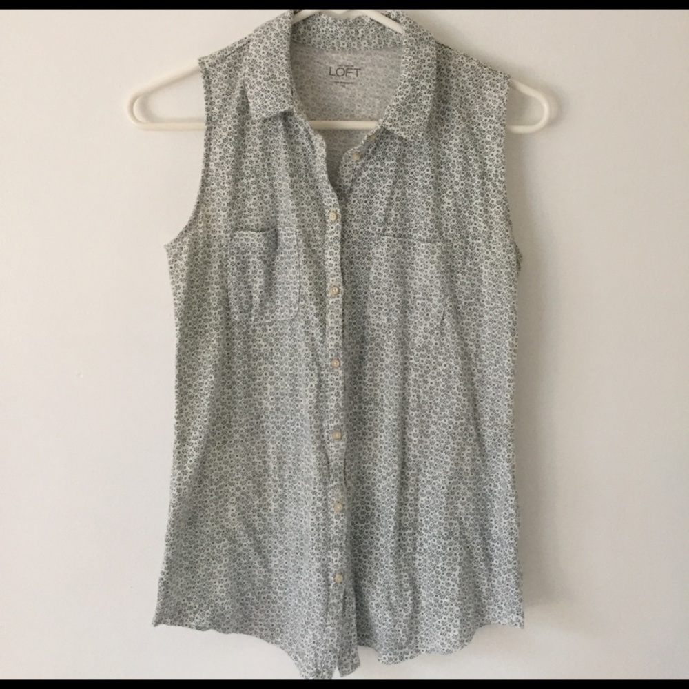 button up tank top