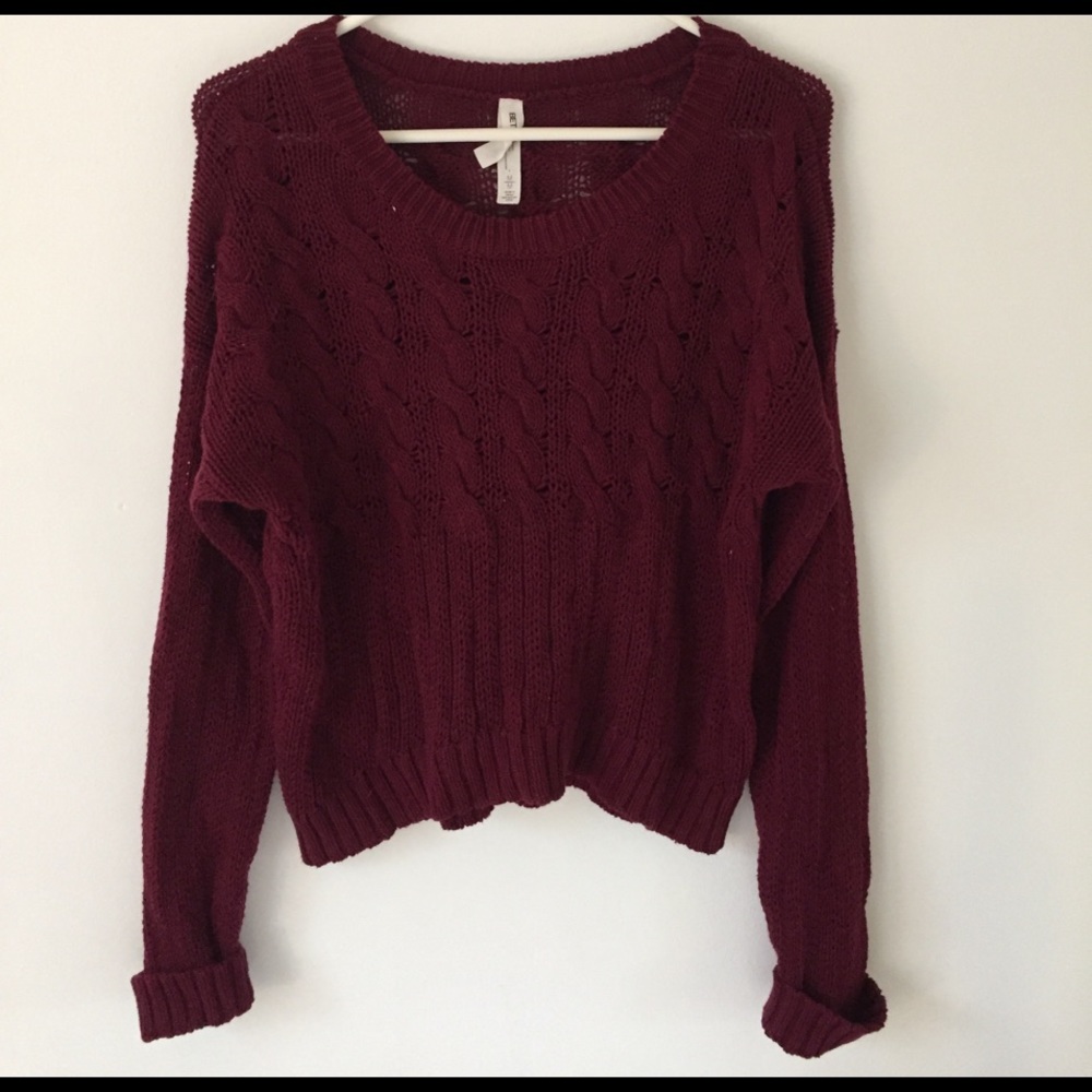 cable knit sweater