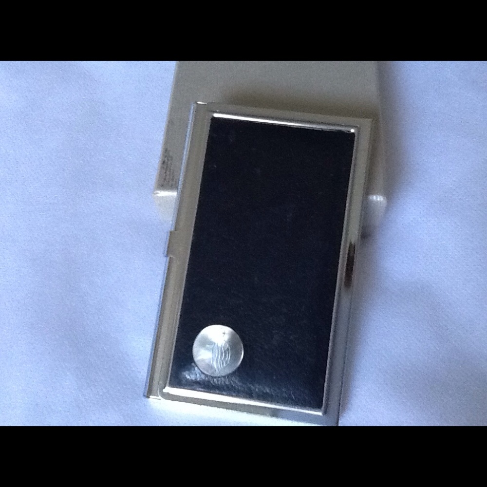 NEW❗️Leather & Stainless Steele Card Case