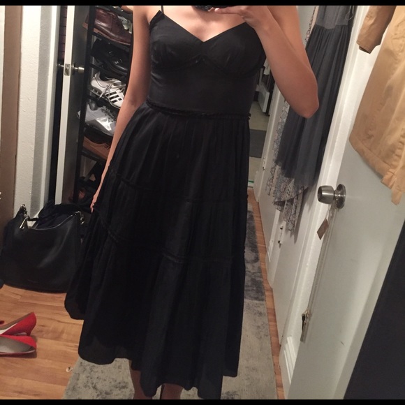 Loft Black Cotton Dress - Picture 2 of 3