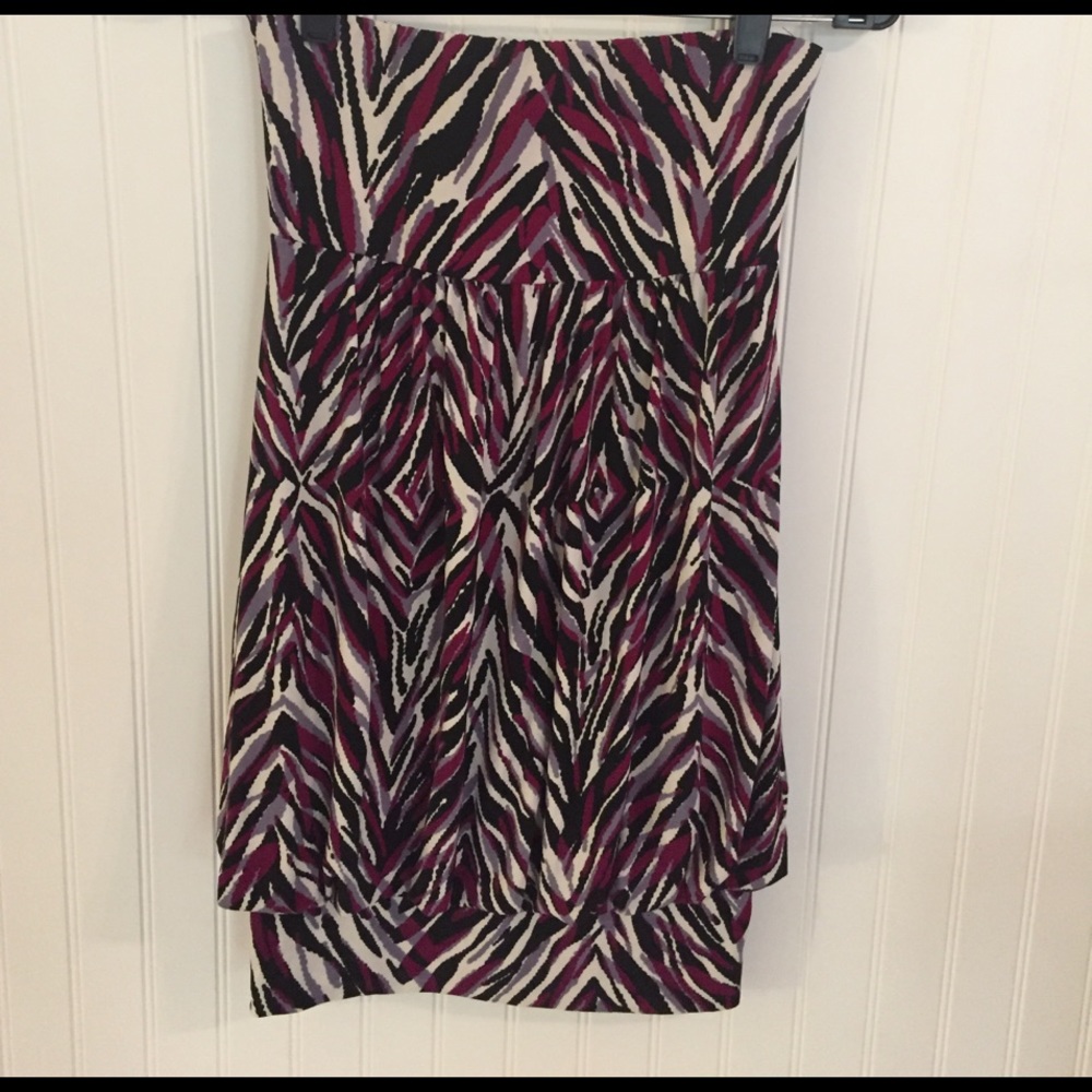 Multicolored tube top dress