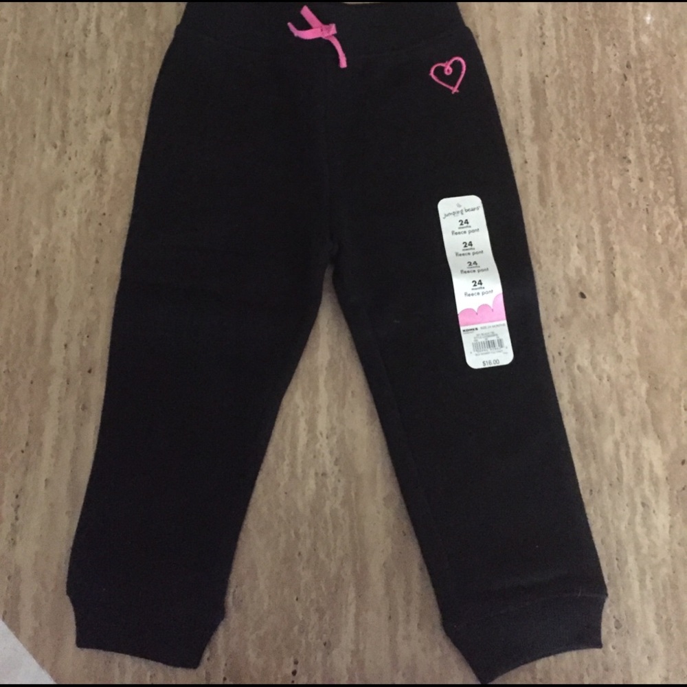 Children Black Jogging Pants
