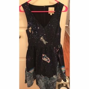 Cat Galaxy Fit & Flare ModCloth Dress
