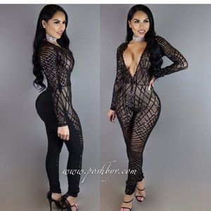 Mesh jumpsuit