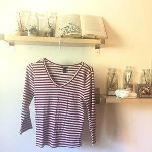 Red & white striped top🦐