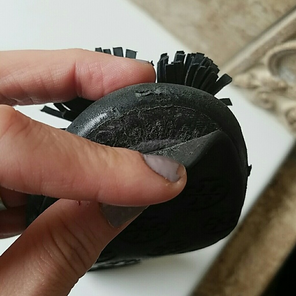 Tory Burch Reese Tassel Black Flats - Picture 3 of 4