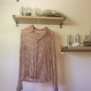 Baby Pink Lace Button-Down👶🏼