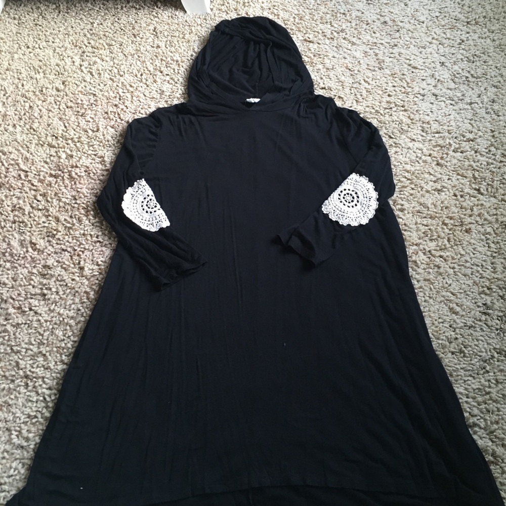 Black Elbow Patch Tunic