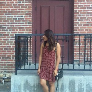Brandy Melville red print halter dress
