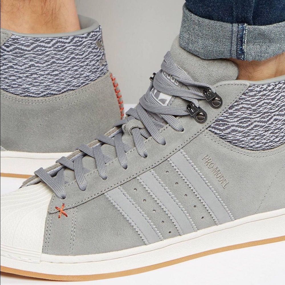 Adidas Original Pro Model BT Sneakers in Gray - Picture 1 of 4