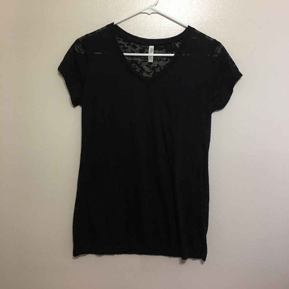 Black see through top.