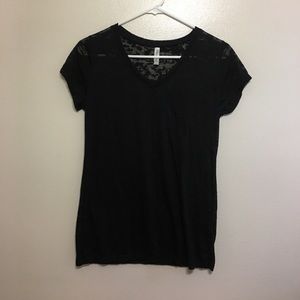 Black see through top.