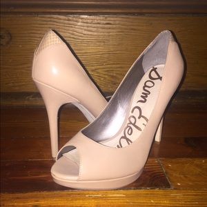 Sam Edelman Ella peep-toe, nude