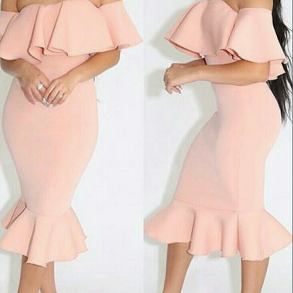 Formal peach dress