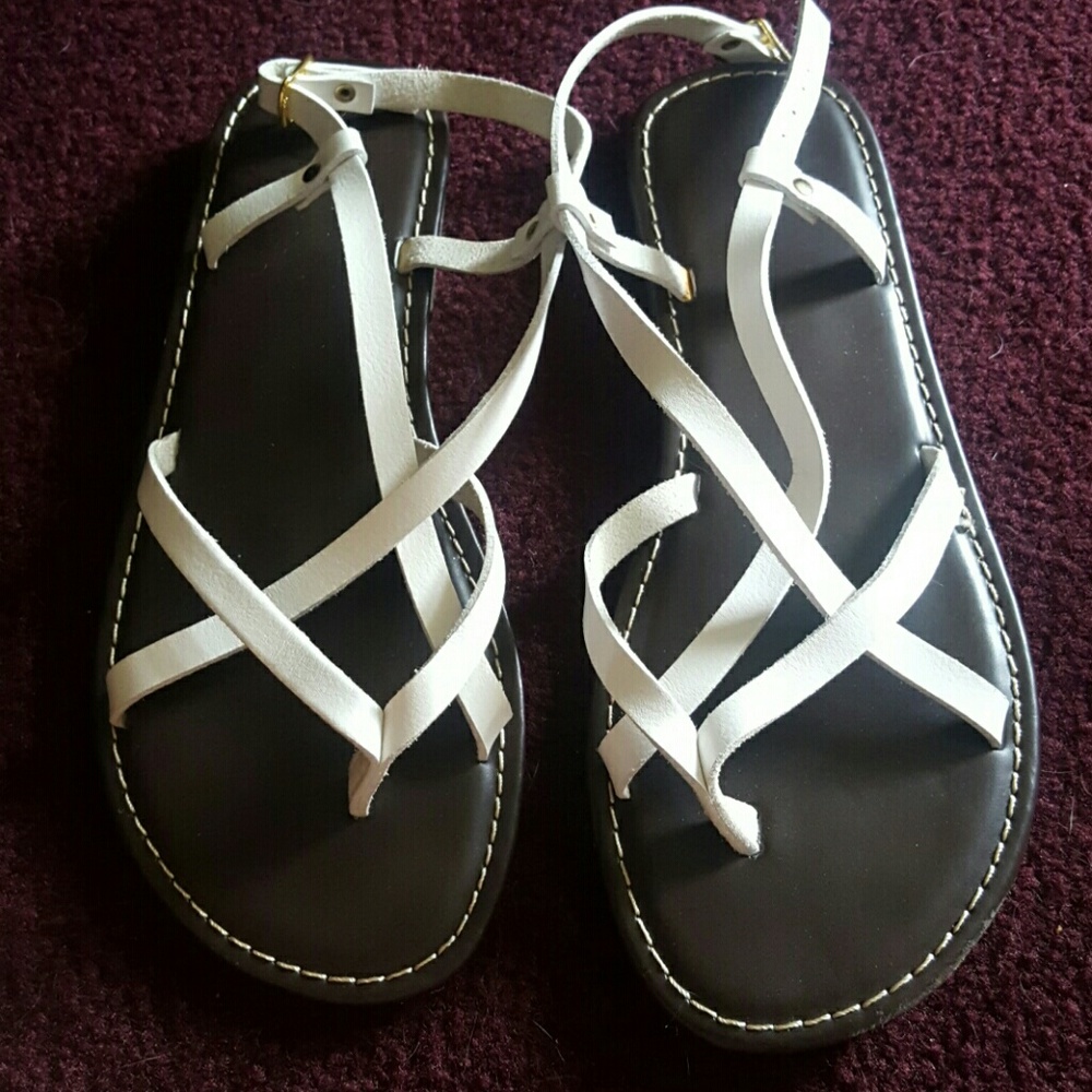 Brand new white sandals!