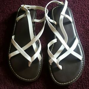 Brand new white sandals!