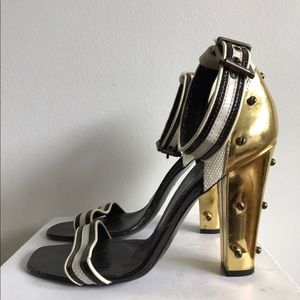 Proenza Schouler gold studded heels