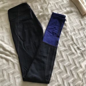 Grey and purple athleta leggings