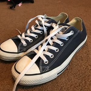 Navy blue converse sneakers