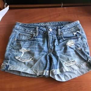 American Eagle distressed denim shorts