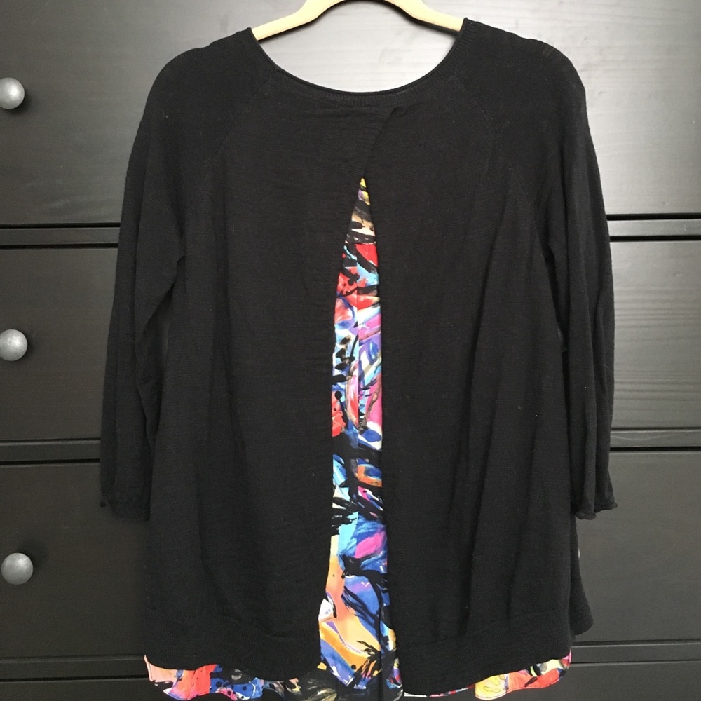 Anthropologie Moth sweater with colorful back