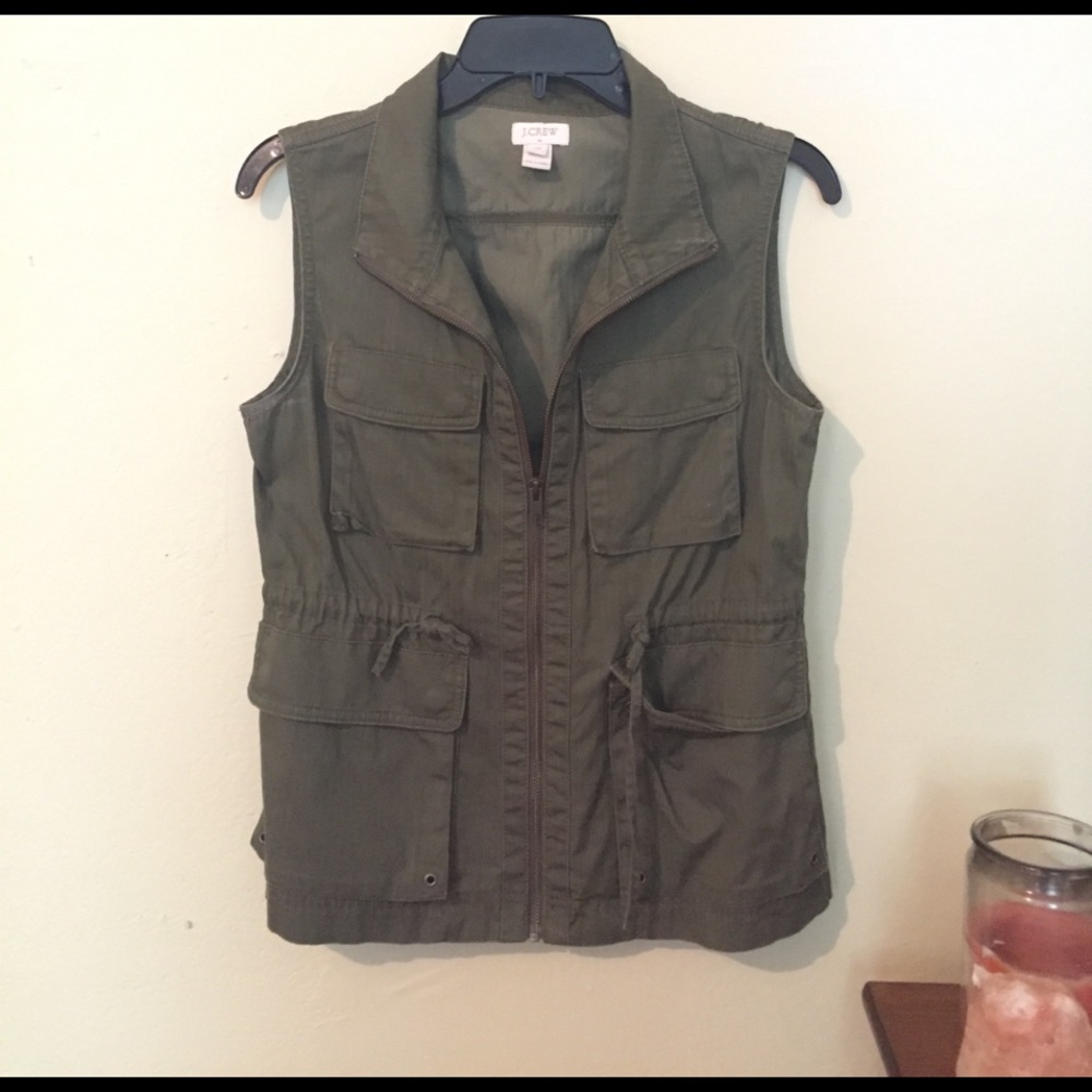 J. Crew New Army Green Vest sz Small