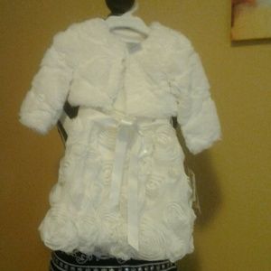 Bonnie Jean 2pc dress cream color sz3t