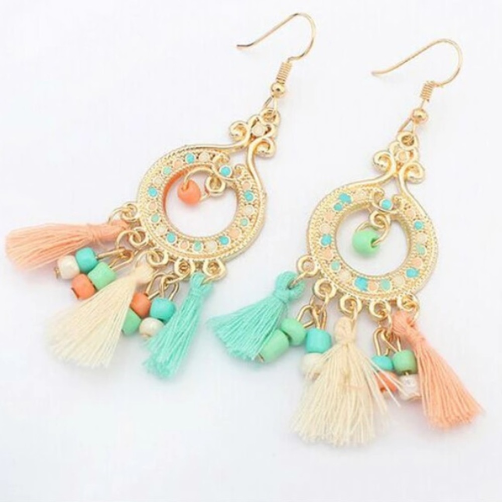 💥HP 5/19 & 7/9🏆Bohemian Tassel  Dangle Earrings