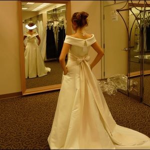 Oleg Cassini Off The Shoulder Davids Bridal Gown