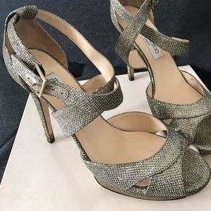 Jimmy Choo kuki lame glitter 40.5 pump platform