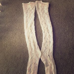 Lace knee high socks size 6-8