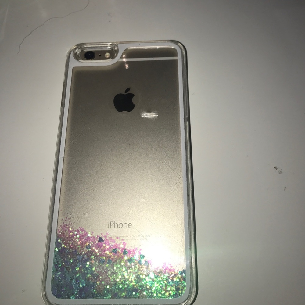 Iphone 6 plus glitter waterfall case