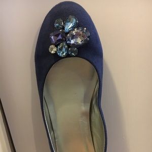 navy blue flats