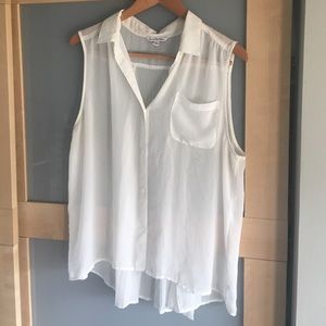 Sheet white American Eagle button up tank