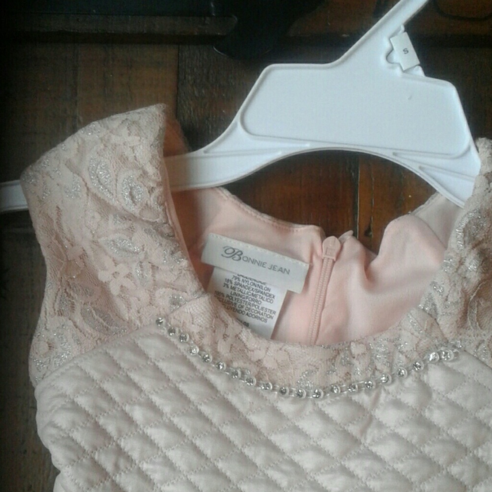 NWT Bonnie Jean quilted lace trim dress sz2t - Picture 5 of 7