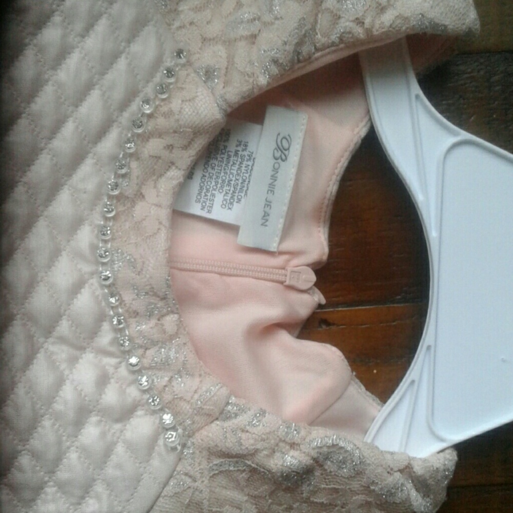 NWT Bonnie Jean quilted lace trim dress sz2t - Picture 6 of 7