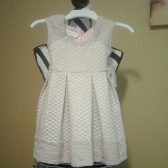 Bonnie Jean Other - NWT Bonnie Jean quilted  lace trim dress sz2t