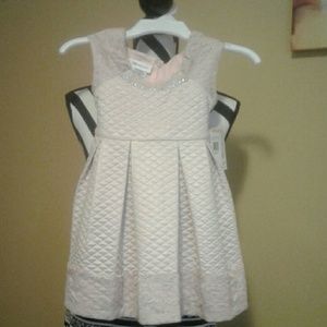 NWT Bonnie Jean quilted  lace trim dress sz2t