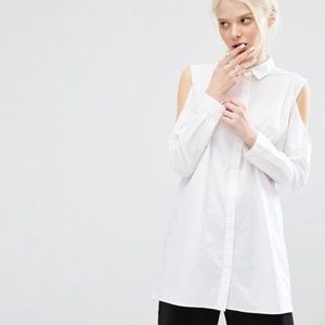 Monki Exclusive Cold Shoulder Shirt (Used once)