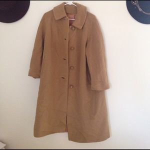 Vintage oversized tan overcoat