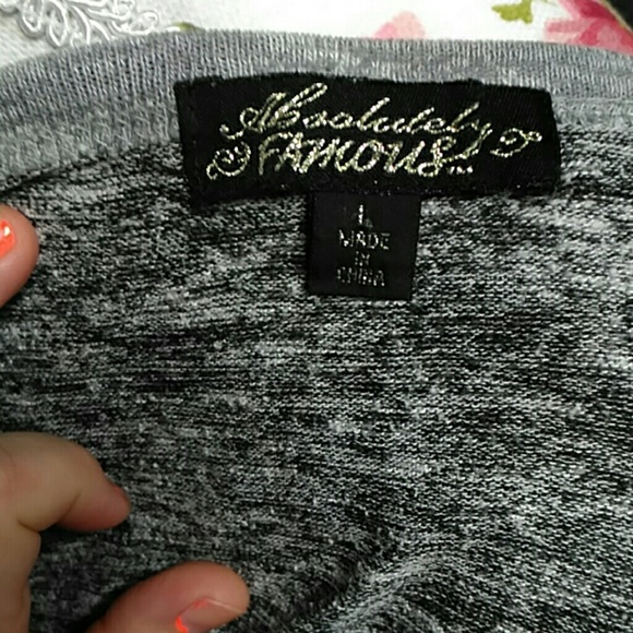 High Low Gray Owl Top - Picture 3 of 3