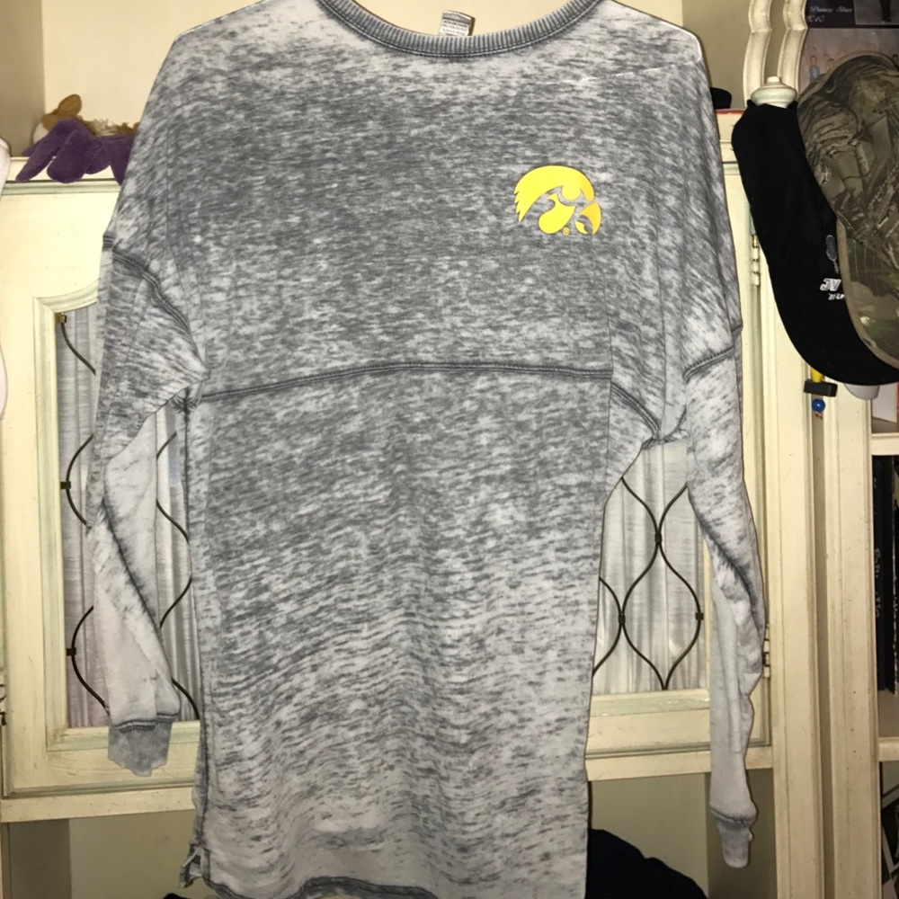 iowa Hawkeyes long sleeve ombré shirt