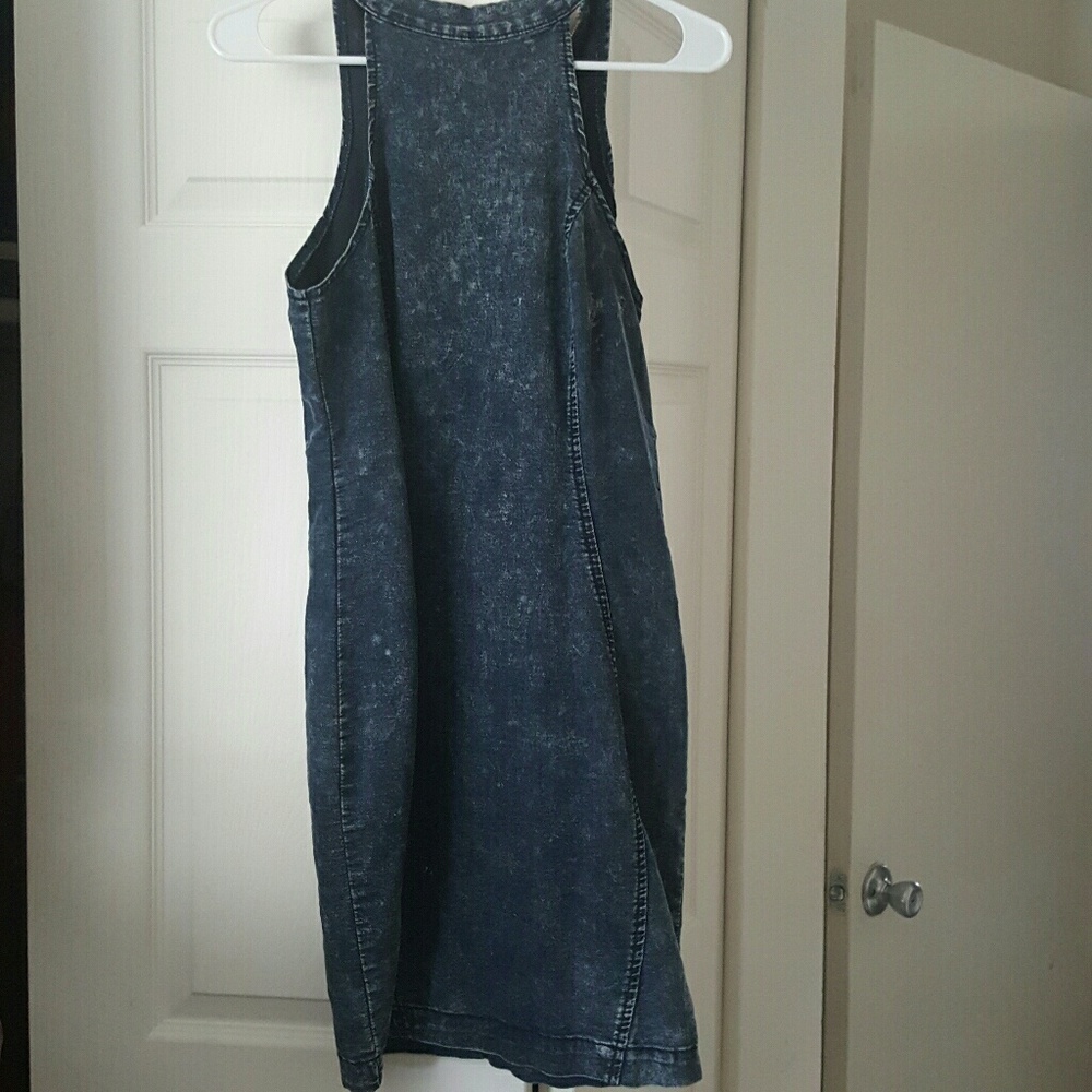 denim fitted dress