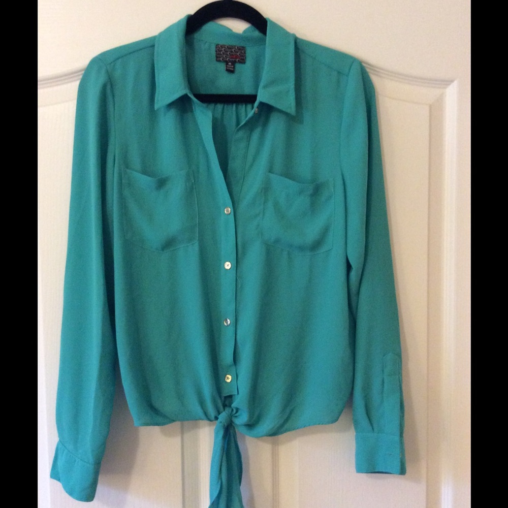 Teal spring shirt xl