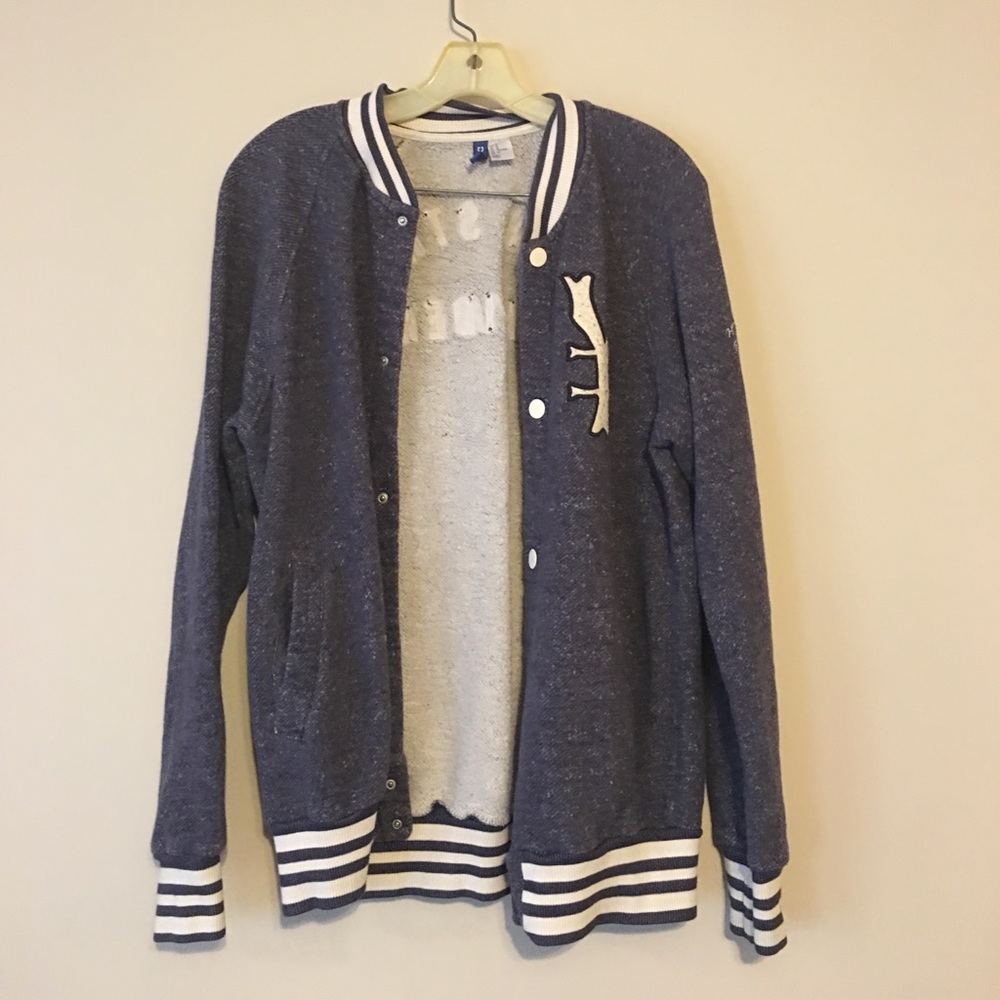 Blue and white jacket hoodie