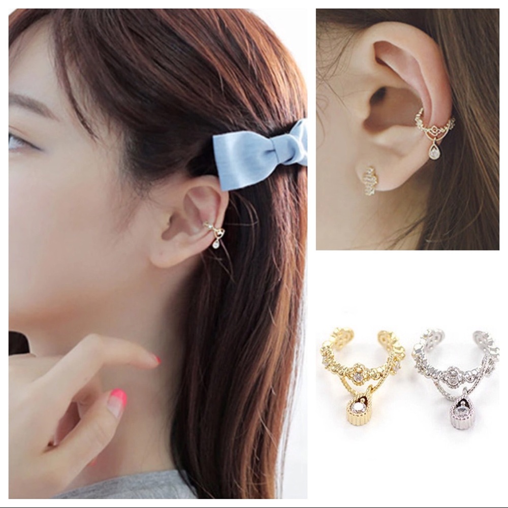 💕3 for $10💕 Ear Cuff with Water Drop Dangle